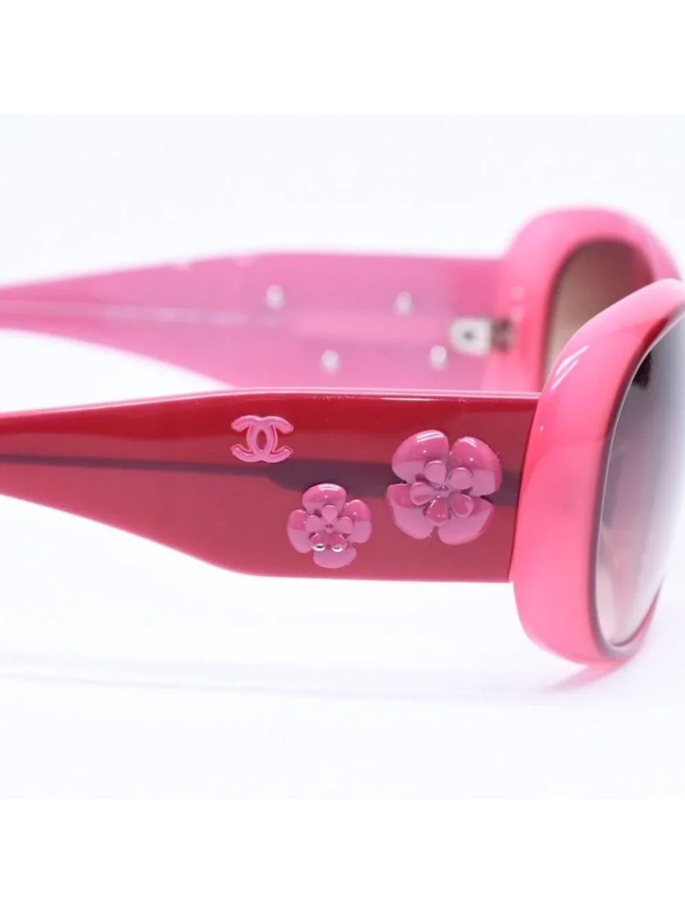 Chanel Sunglasses Eyewear CC Logo Camellia Pink